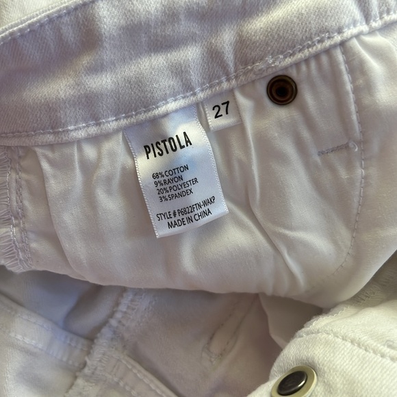 Pistola High Rise Distressed White Skinny Jeans 27 - Picture 4 of 10